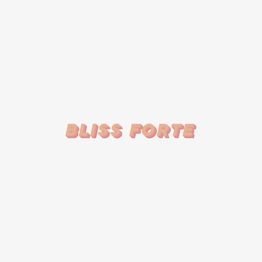 Bliss Forte logo showcasing a vibrant, playful design for an Australian skincare small business.